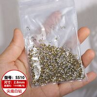 Set of rhinestones with a pointed bottom for frames and glasses repairing and decorating JD0007-AB