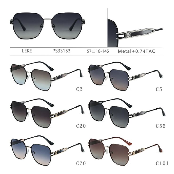 Polarized metal sunglasses Leke PS33153