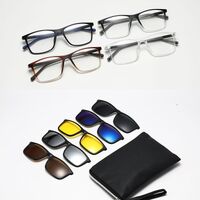 TR90/PC plastic frame + 5 polarized sun protection magnet clip-on set + leather bag El Dorado EL3303A