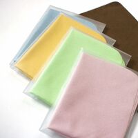 Microfiber/suede cloth for cleaning glasses lenses, individually packaged, size 17.5*14.5 cm