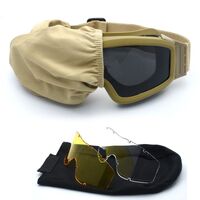 Очки защитные противоударные тактические +3 насадки ES001