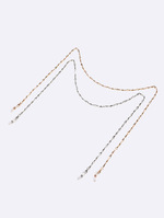 Set of two glasses chain with rhinestones and lips GM063