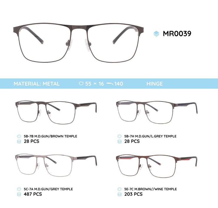 Metal frame with TR-90 temples MR0039