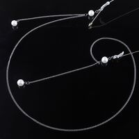 Metal non-slip chain, with pearl balls, for glasses and masks GS007