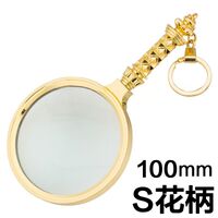 Magnifier, magnifying glass with handle S花柄100-XX, diameter: 100 mm, magnification: 5X