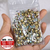 Set of rhinestones with a pointed bottom for frames and glasses repairing and decorating JD0007-AB
