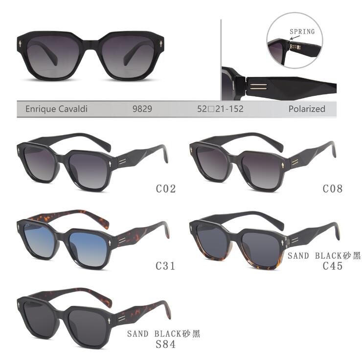 Солнцезащитные поляризационные пластиковые очки с флексом Enrique Cavaldi EC9829
