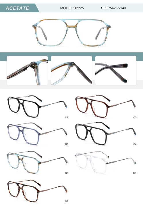 Оправа пластиковая из ацетата мужская с флексом B2225-DA