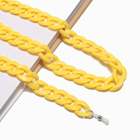 Акриловая цепочка для очков жёлто-лимонного цвета GB011