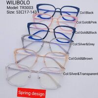 Metal +TR90 ultrathin frames with flex hinges Wilibolo TR3003