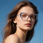 Plastic women's TR90 frame for glasses with UV and Blue Ray Cut protection More LS236