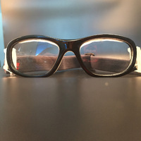 Wind and sand proof double lens black goggles 030A