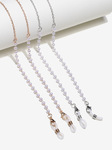Glasses chain with pearls set of two-piece golden and silver GM026