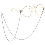 Silver-colored metal non-slip chain, for glasses and masks GS001