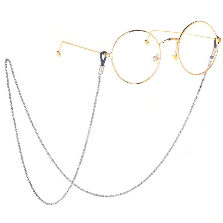 Silver-colored metal non-slip chain, for glasses and masks GS001
