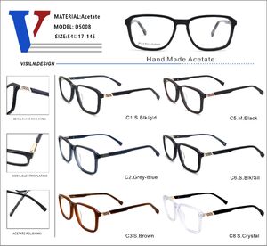 Plastic acetate frame with spring hinges D5008-DA