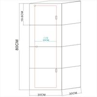 Acrylic desktop transparent display stand for glasses, frames, cases and accessories 5003-8004, size 50/80 * 30 cm