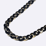 Black golden mixed color acrylic glasses chain GB109