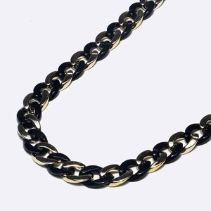 Цепочка для очков из акрила черного и золотого смешанных цветов GB109