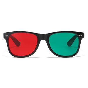 Red-green/red-blue 3D glasses for vision training for amblyopia and color blindness, for viewing 3D movies, computers, and television.