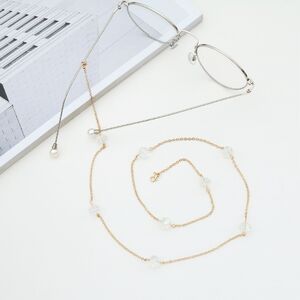 Metal non-slip chain, with crystal beads, for glasses and masks GA073