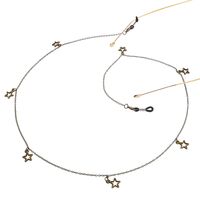 Metal non-slip chain, with stars, for glasses and masks GL152