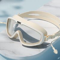 Очки для плавания водонепроницаемые с защитой от запотевания, с берушами и  шапочкой, YJ309-YU