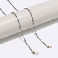 Silver-colored metal non-slip chain, for glasses and masks GL1559