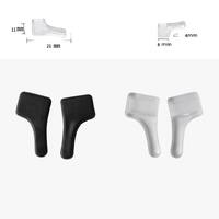 Стоппер - насадка на заушник, противоскользящий ушной крючок, 21*11 мм, прозрачные/чёрные, для средних дужек