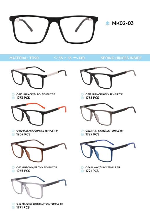 TR-90 plastic frames for glasses MK02-03
