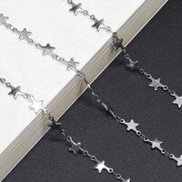 Metal non-slip steel colior chain, with star, for glasses and masks GS030