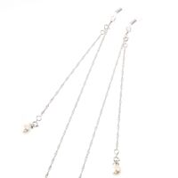 Metal non-slip chain, with pendant pearl, for glasses and masks GL190