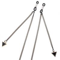 Металлическая нескользящая цепочка черного цвета, с подвеской треугольник, для очков и масок GL292