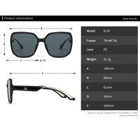 Пластиковые + металл солнцезащитные очки с квадратными линзами Elit 9176-EL