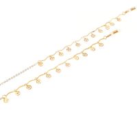 Gold-colored metal non-slip chain, with smiley face, for glasses and masks GL103