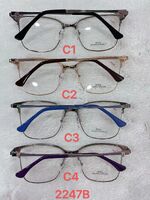 Metal frame for glasses with spring hinges 2247B
