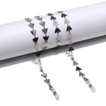 Stainless steel glasses chain with butterflies GS053
