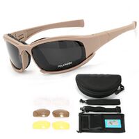 Очки защитные противоударные тактические поляризованные взрывозащищенные CS, набор из 4-х линз и футляра, X7-DX