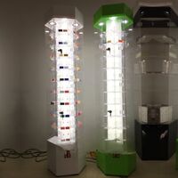 Стойка-витрина акриловая напольная вращающаяся для очков, оправ, футляров и аксессуаров 16000-42