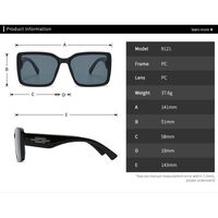Plastic square sunglasses for women Elit 9121-EL
