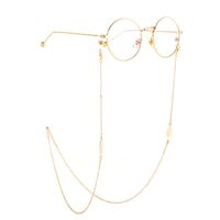 Gold-colored metal non-slip chain, with shell, for glasses and masks GL900