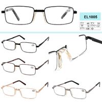 Ready-made metal frame glasses Vizzini EL1005G 眼镜, plastic lens, diopters +1.50 to +3.50 (step 0.50)