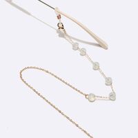 Gold-colored metal non-slip chain, with natural stone opal, for glasses and masks GL1536