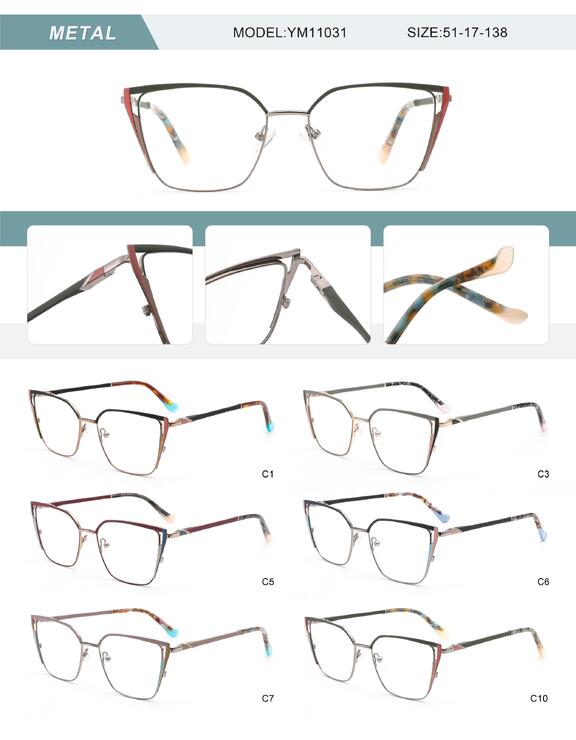 Оправа металлическая женская с флексом YM11031-DA