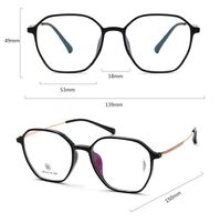 Hybrid frame, metal + TR90, with Blue Block coating SANTA M8002