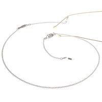 Silver-colored metal non-slip chain, with fish, for glasses and masks GL054