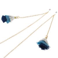 Металлическая нескользящая цепочка золотого цвета, с подвеской в виде кисточек, для очков и масок GL029