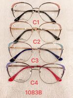 Metal frame for glasses with spring hinges 1083B