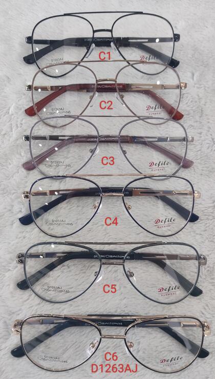 Metal frames for glasses with flex hinges Defile D1263AJ