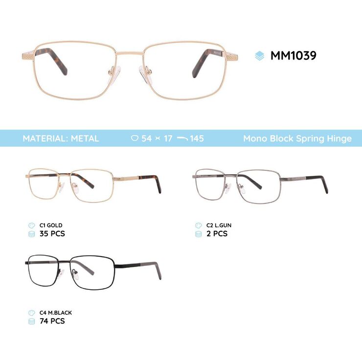 Оправа для очков металлическая мужская с флексом MM1039